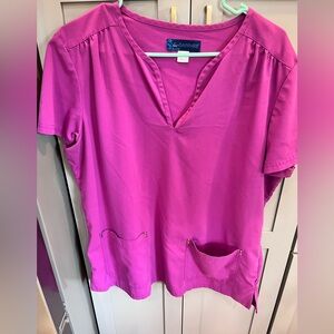 Koi scrub top size large